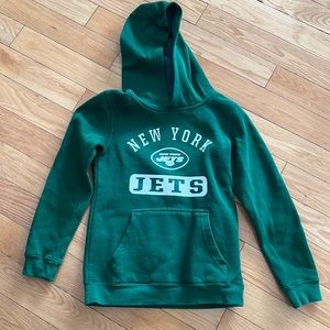 Boys SZ M NFL TEAM APPAREL NY JETS hooded sweatshirt